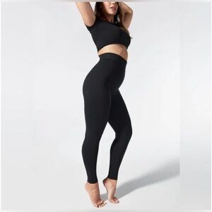 BLANQI EVERYDAY Highwaist Postpartum + Nursing Support Leggings Black Sz Medium